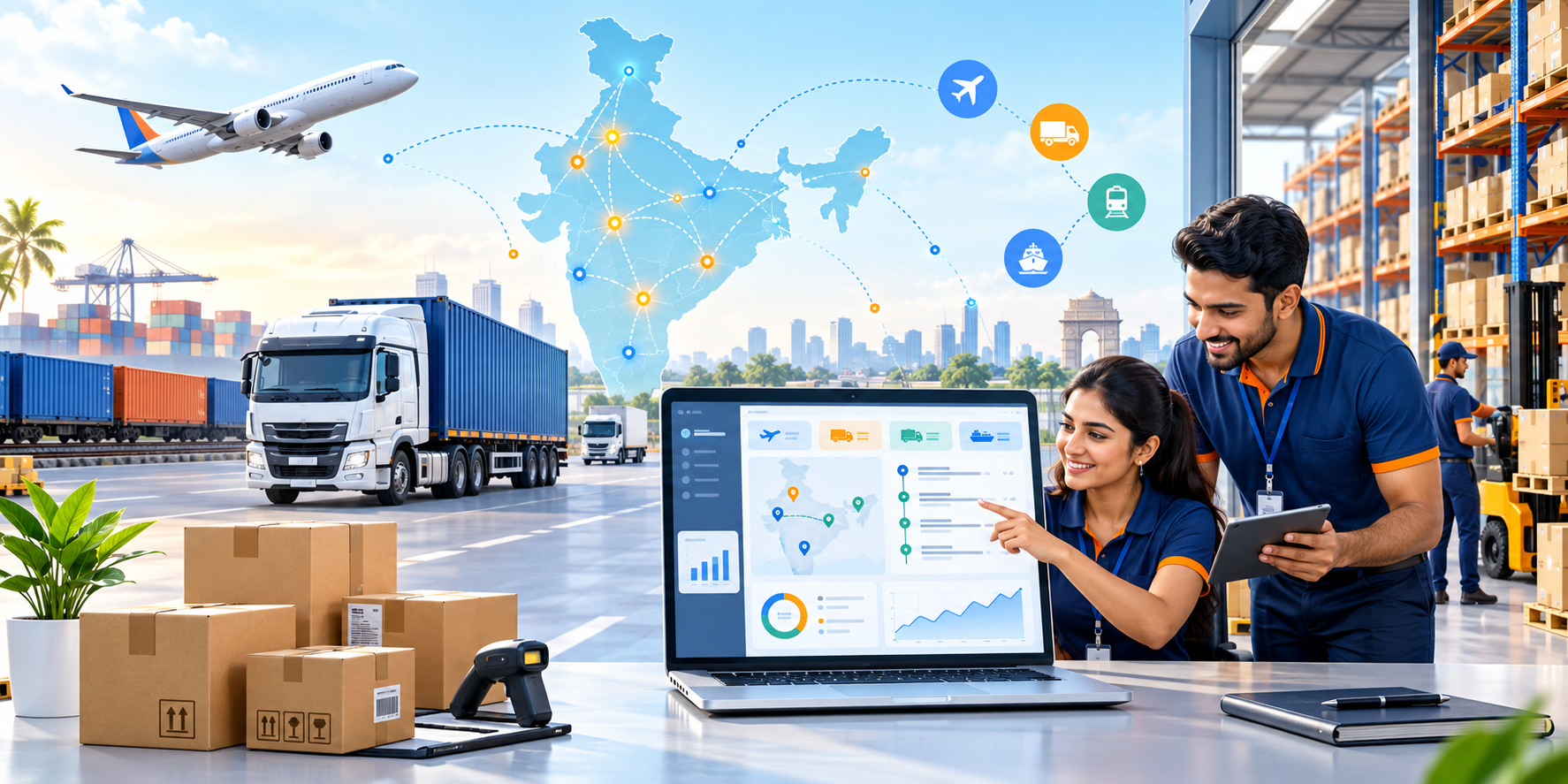 Shree Radhe Logistics transport network